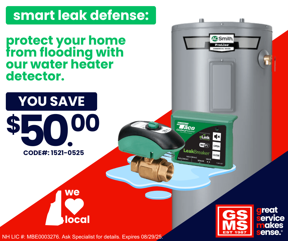 Save $50 on a smart leak detection system for water heaters. Includes LeakBreaker controller and valve with water heater.