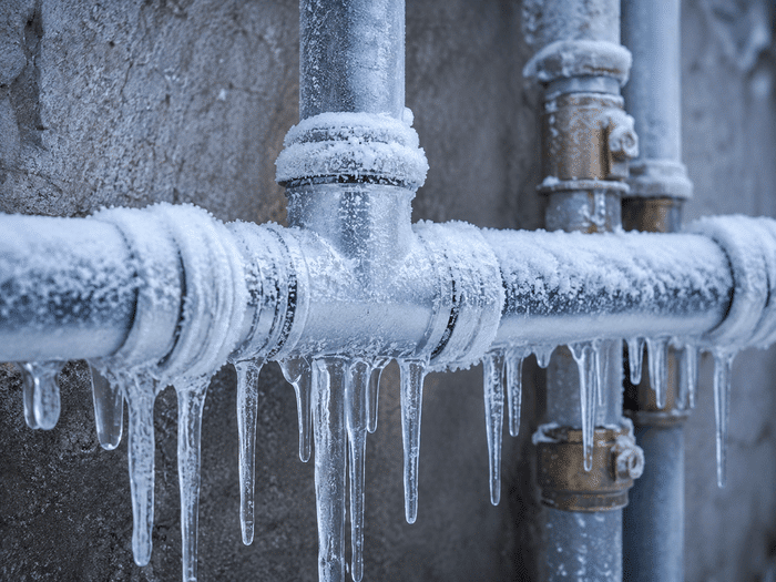 Frost Covered Pipes And Icicles 1