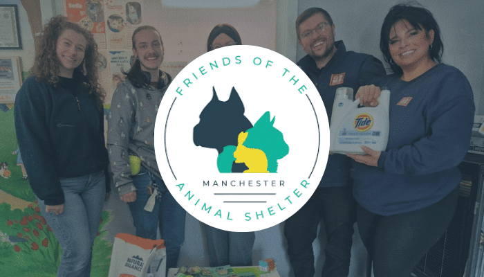 GSMS team with Friends of the Manchester Animal Shelter during We Love Local visit