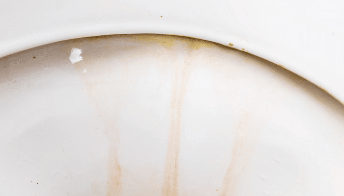 Toilet With Rust Stains